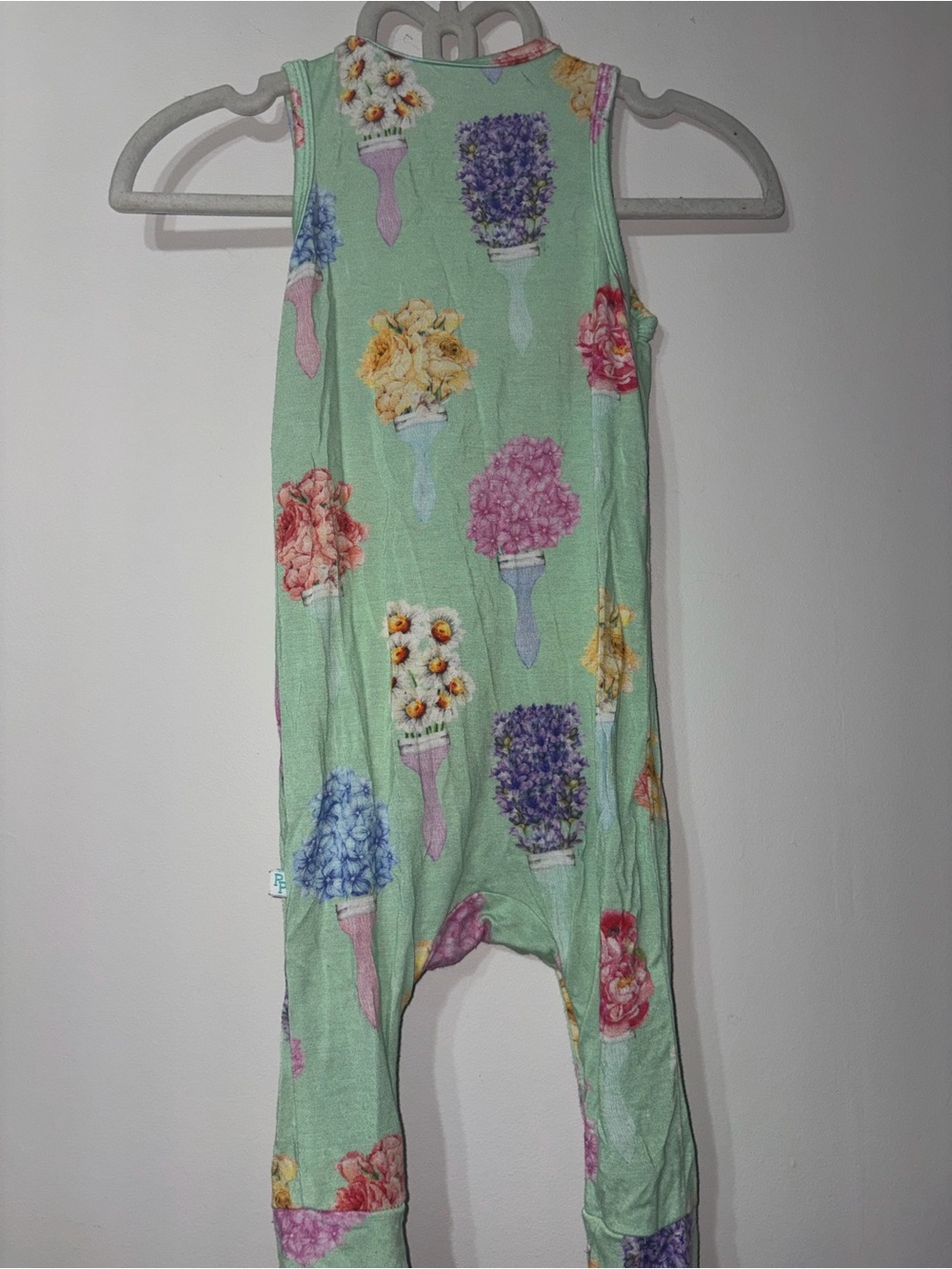 Posh Peanut Floral Bamboo Romper 9-12M